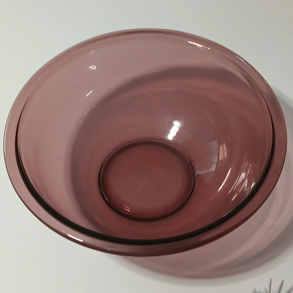 Vintage Pyrex Corning 2.5 Liters Cranberry Purple Glass Mixing Bowl - Picture 4 of 5